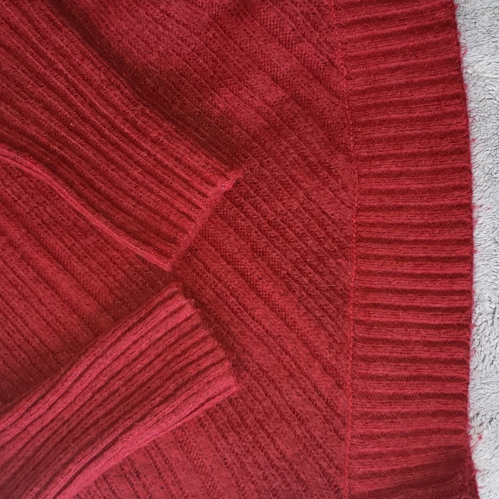 Jennifer Lopez Red Black Pullover Sweater XS - Picture 4 of 14